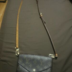 Luxury Designer Black and Tan Crossbody Bag